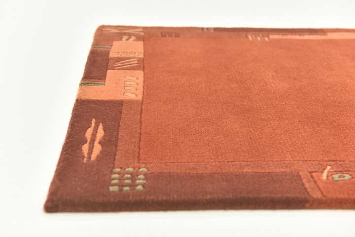 2' 4 x 4' 7 Hand Knotted Nepal Wool Runner Rug