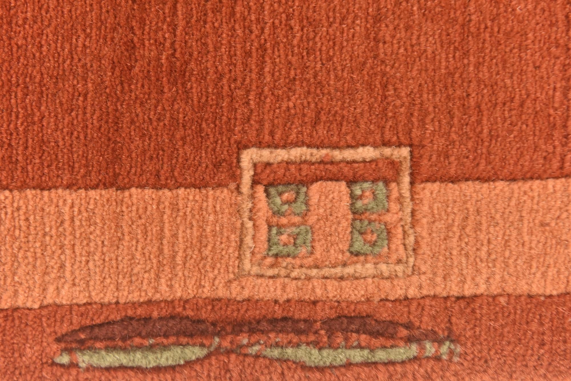 2' 4 x 4' 7 Hand Knotted Nepal Wool Runner Rug
