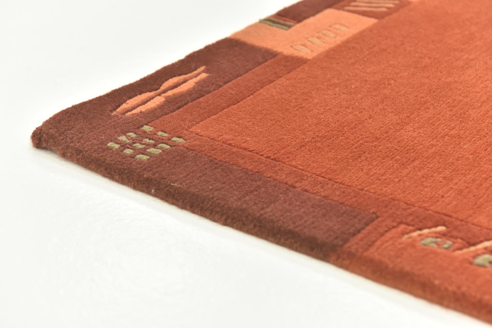 2' 4 x 4' 7 Hand Knotted Nepal Wool Runner Rug