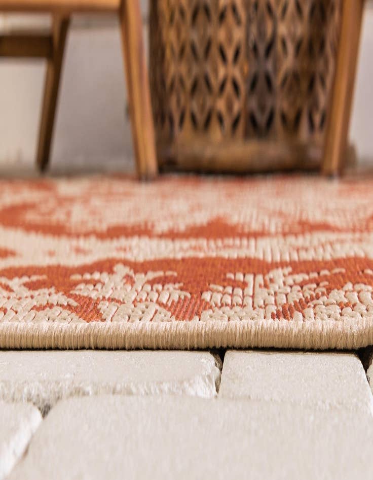 Detail image of 2' 2 x 6'  Washable Botanical Indoor / Outdoor Runner Rug