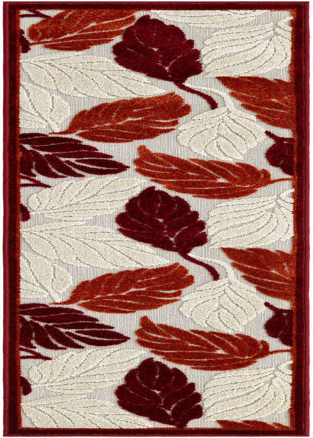 2' x 6' Easy-Clean Botanical Indoor / Outdoor Runner Rug