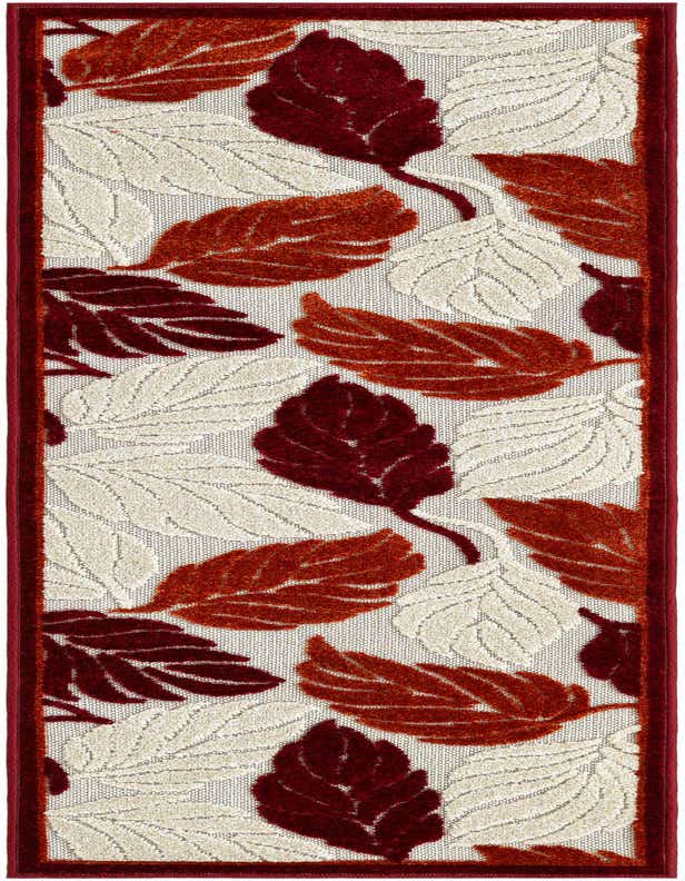 2' x 6' Easy-Clean Botanical Indoor / Outdoor Runner Rug