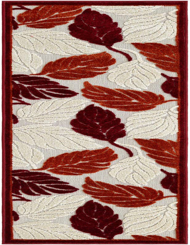 Detail image of 2' x 6' Easy-Clean Botanical Indoor / Outdoor Runner Rug
