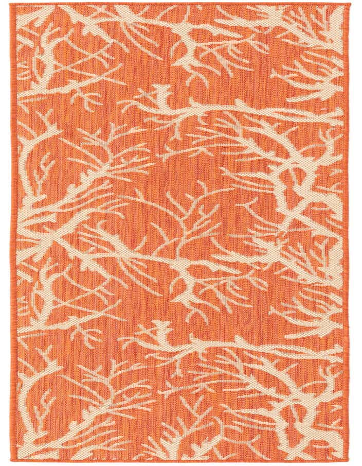 2' x 6' Easy-Clean Botanical Indoor / Outdoor Runner Rug