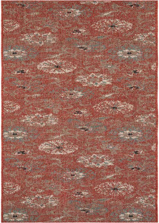 2' 7 x 10' Easy-Clean Botanical Indoor / Outdoor Runner Rug