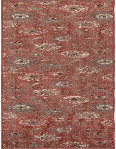 Detail image of 2' 7 x 12' Easy-Clean Botanical Indoor / Outdoor Runner Rug