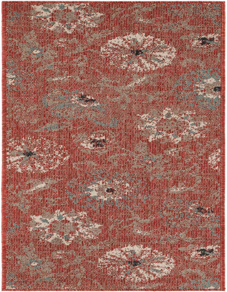 2' x 5' Easy-Clean Botanical Indoor / Outdoor Runner Rug