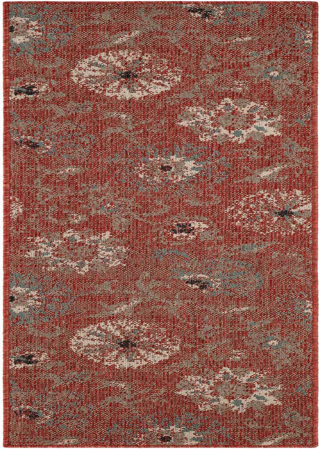2' x 6' Easy-Clean Botanical Indoor / Outdoor Runner Rug
