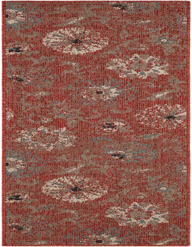 2' x 6' Easy-Clean Botanical Indoor / Outdoor Runner Rug