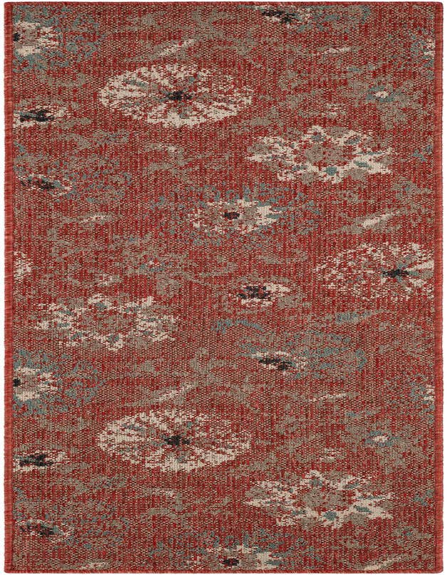 Detail image of 2' x 6' Easy-Clean Botanical Indoor / Outdoor Runner Rug