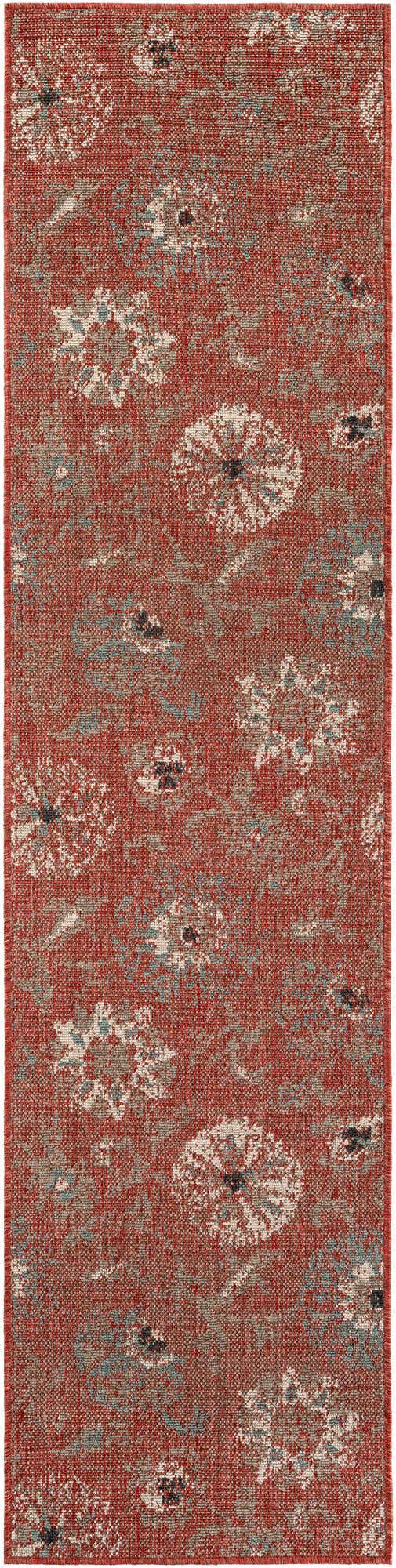 2' x 8' Easy-Clean Botanical Indoor / Outdoor Runner Rug