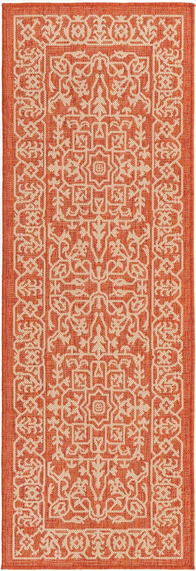 2' 2 x 6'  Washable Botanical Indoor / Outdoor Runner Rug