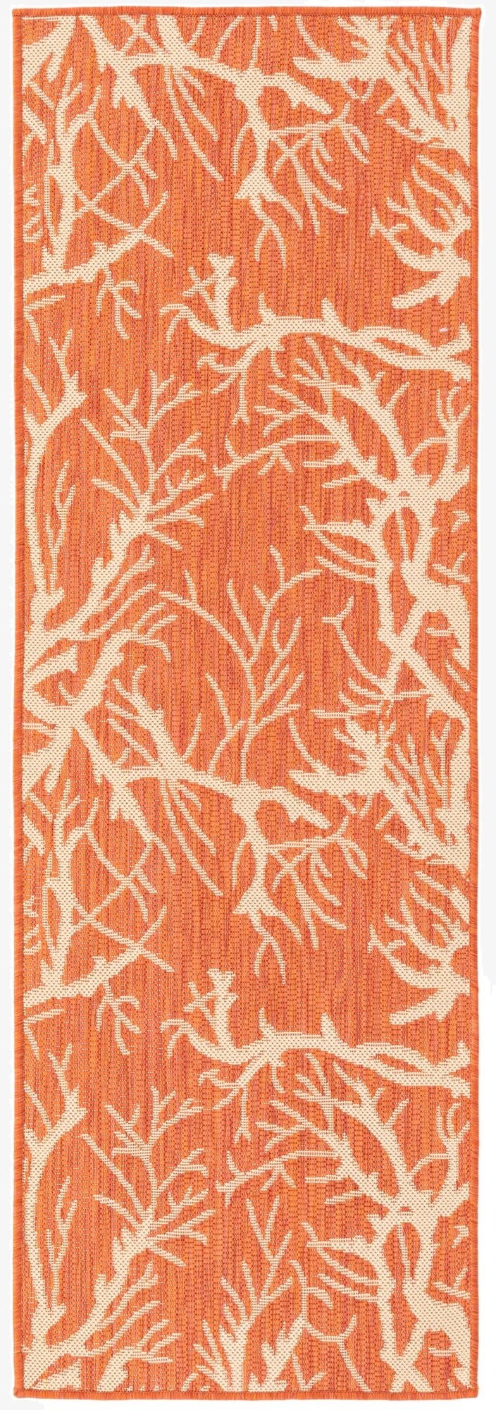 2' x 6'  Washable Botanical Indoor / Outdoor Runner Rug