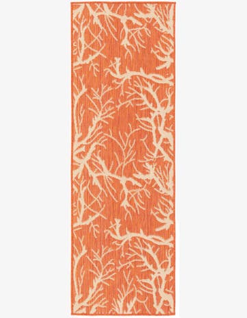 2' x 6' Easy-Clean Botanical Indoor / Outdoor Runner Rug