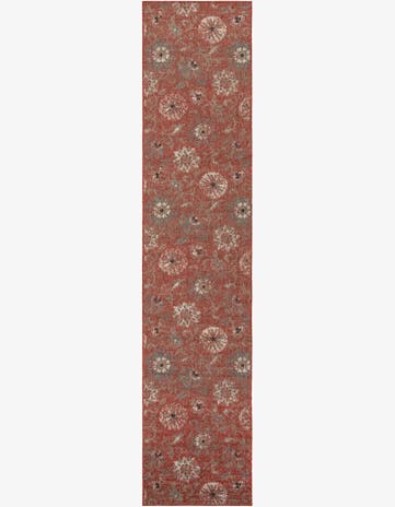 2' 7 x 12' Easy-Clean Botanical Indoor / Outdoor Runner Rug