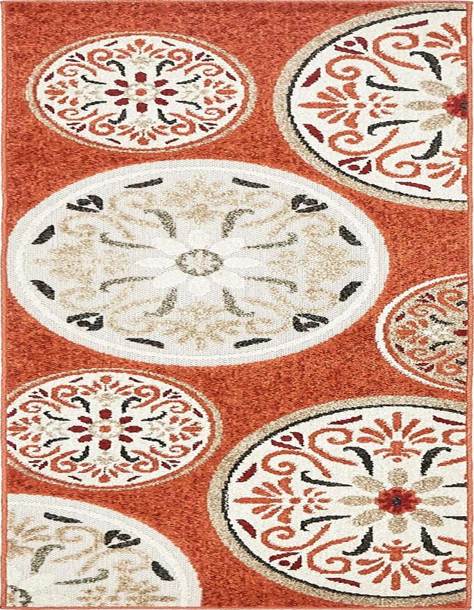 2' x 6' Easy-Clean Modern Indoor / Outdoor Runner Rug