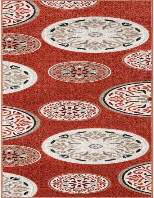 2' 7 x 10' Easy-Clean Modern Indoor / Outdoor Runner Rug