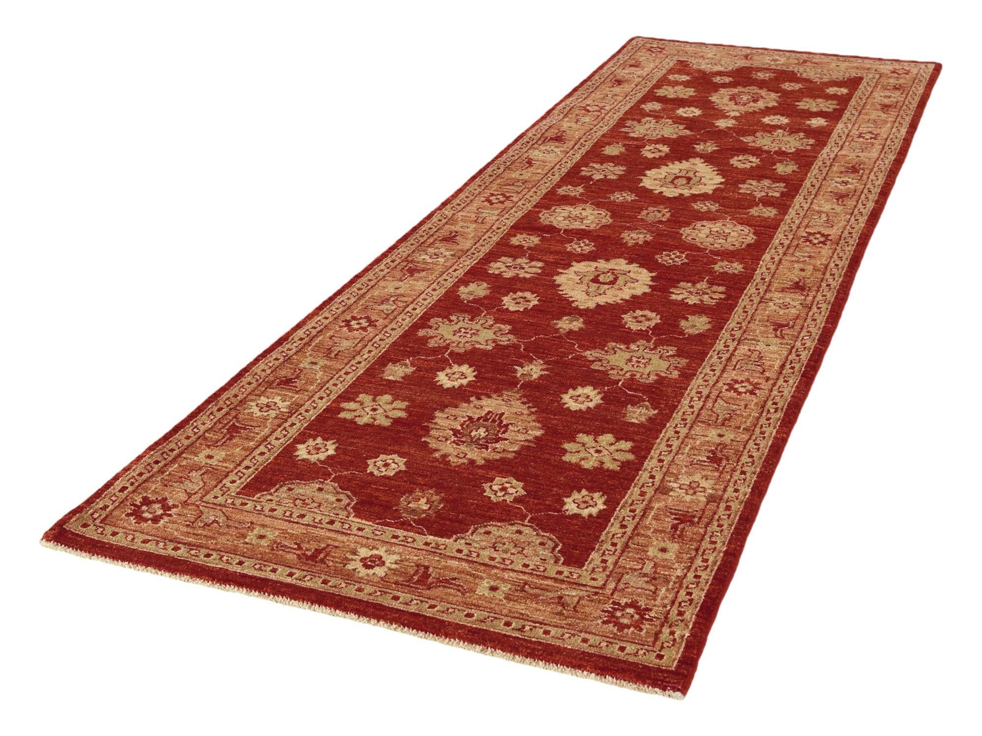 2' 9 x 9' 3 Hand Knotted Peshawar Ziegler Runner Rug