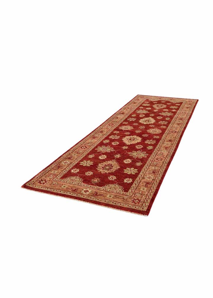 2' 9 x 9' 3 Hand Knotted Peshawar Ziegler Runner Rug