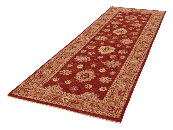 Detail image of 2' 9 x 9' 3 Hand Knotted Peshawar Ziegler Runner Rug