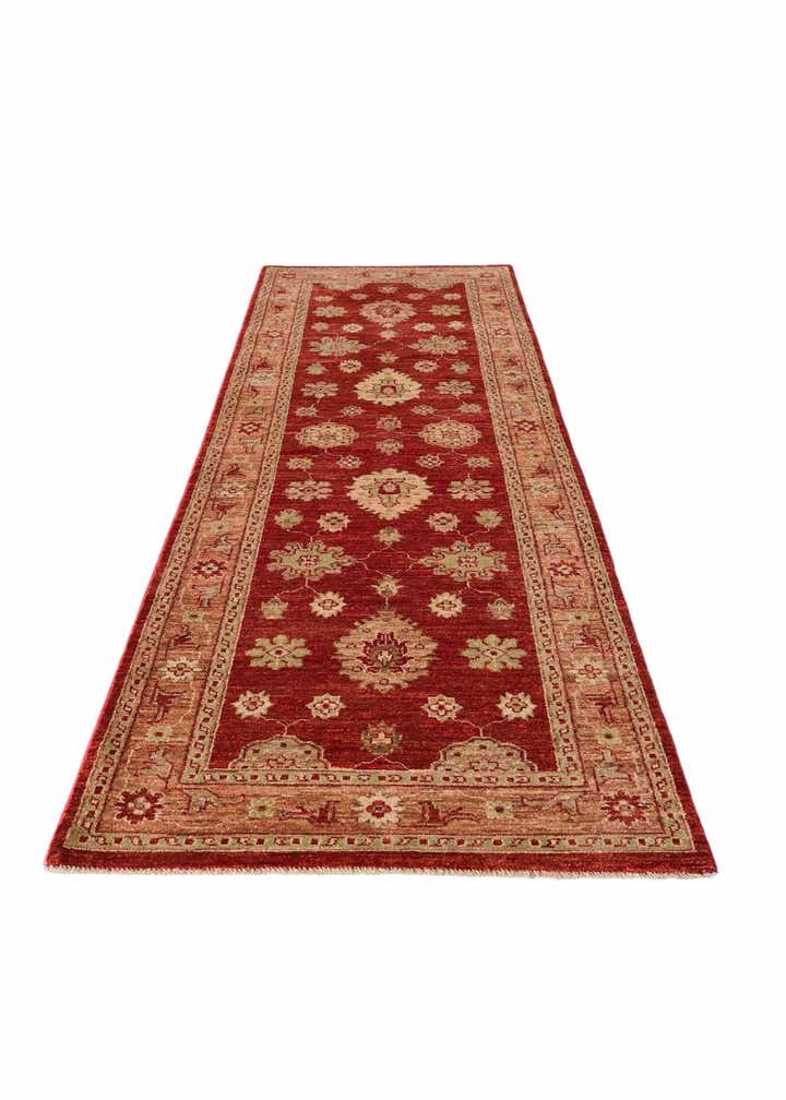 2' 9 x 9' 3 Hand Knotted Peshawar Ziegler Runner Rug