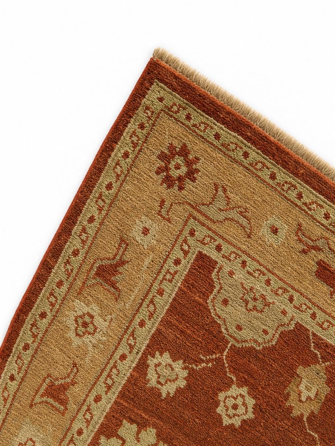 2' 9 x 9' 3 Hand Knotted Peshawar Ziegler Runner Rug