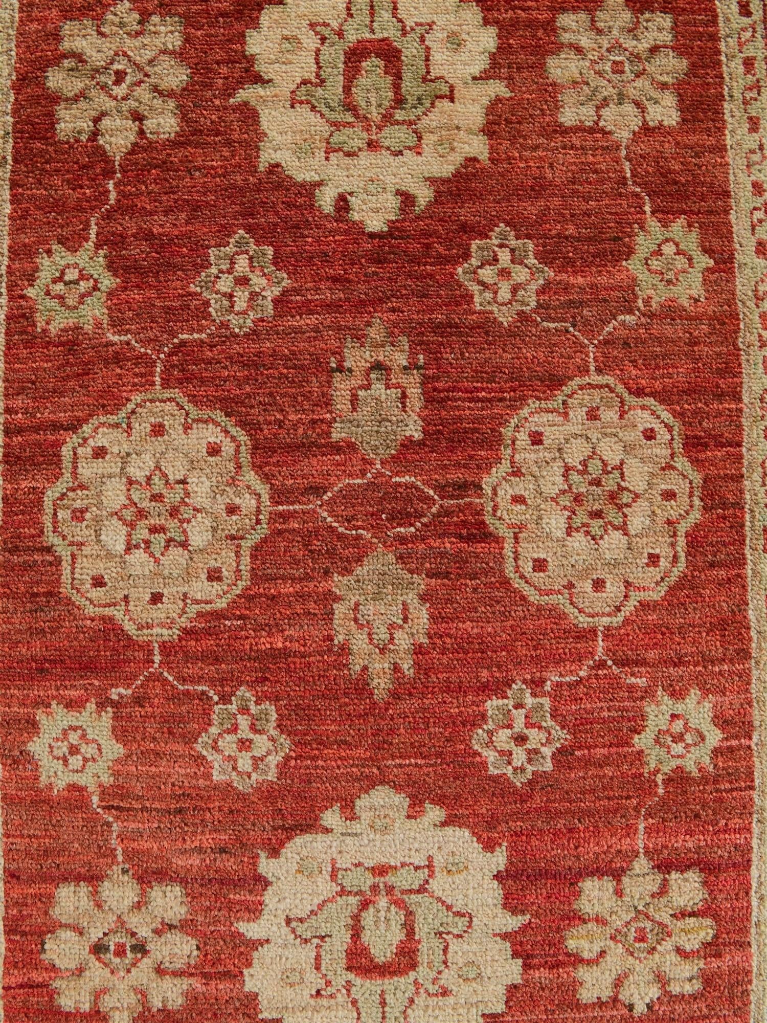 2' 9 x 9' 3 Hand Knotted Peshawar Ziegler Runner Rug