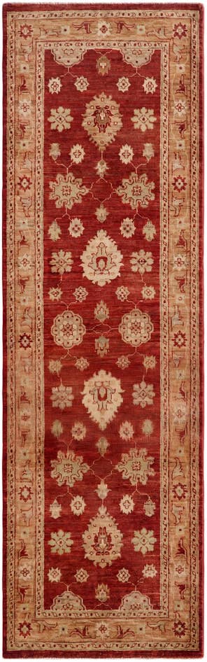 Detail image of 2' 9 x 9' 3 Hand Knotted Peshawar Ziegler Runner Rug