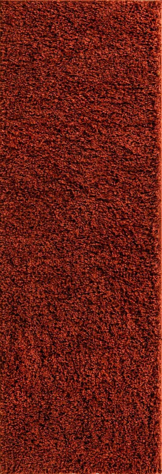 Detail image of 2' x 6' Solid Shag Runner Rug