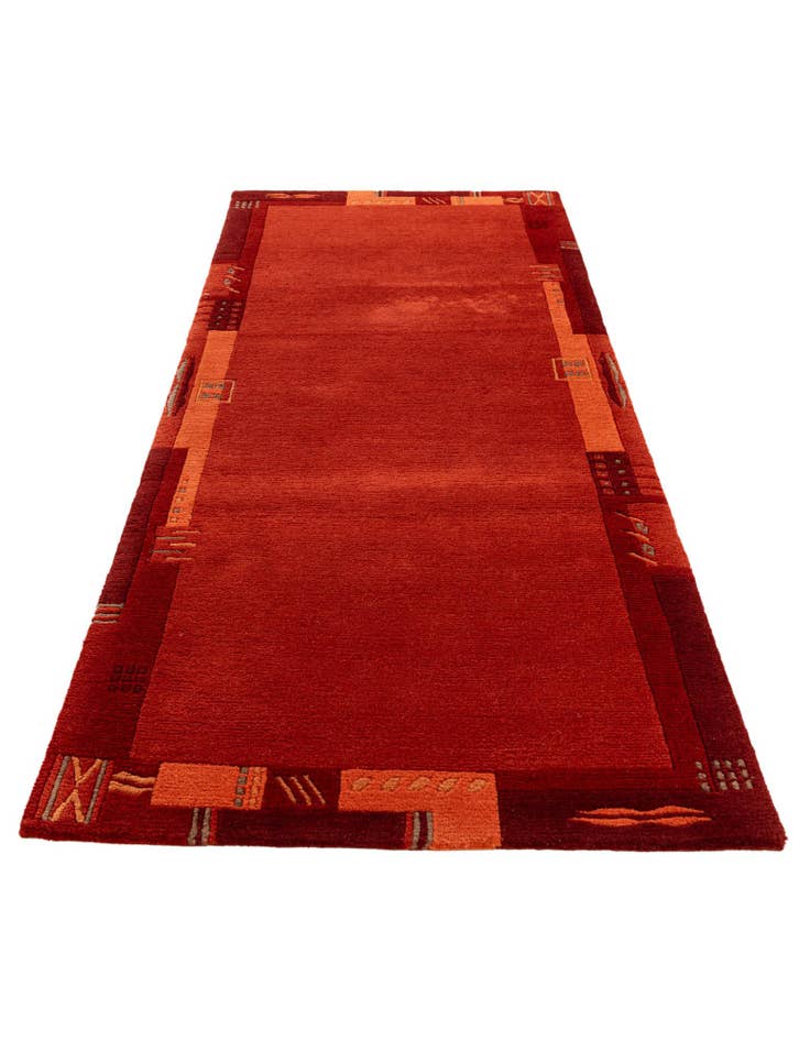 Detail image of 2' 7 x 6' 6 Hand Knotted Tibet Wool Runner Rug