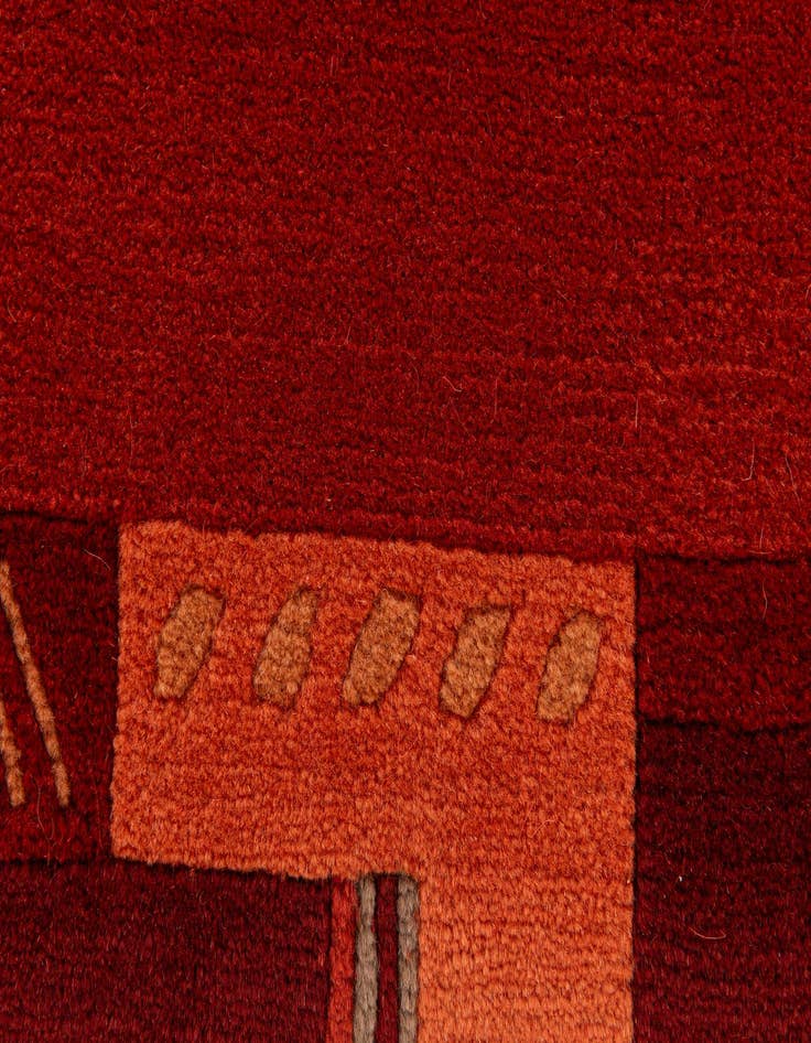 Detail image of 2' 7 x 6' 6 Hand Knotted Tibet Wool Runner Rug