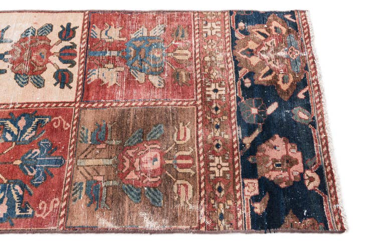 Detail image of 2' 8 x 12' Hand Knotted Ultra Vintage Persian Wool Runner Rug