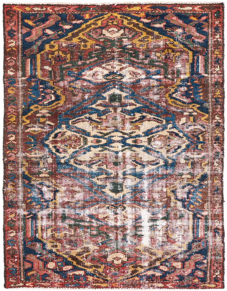 Detail image of 3' x 6' Hand Knotted Ultra Vintage Persian Wool Runner Rug