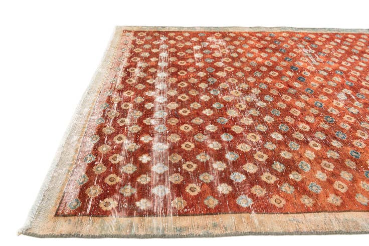 Detail image of 3' 4 x 9' 5 Hand Knotted Ultra Vintage Persian Wool Runner Rug