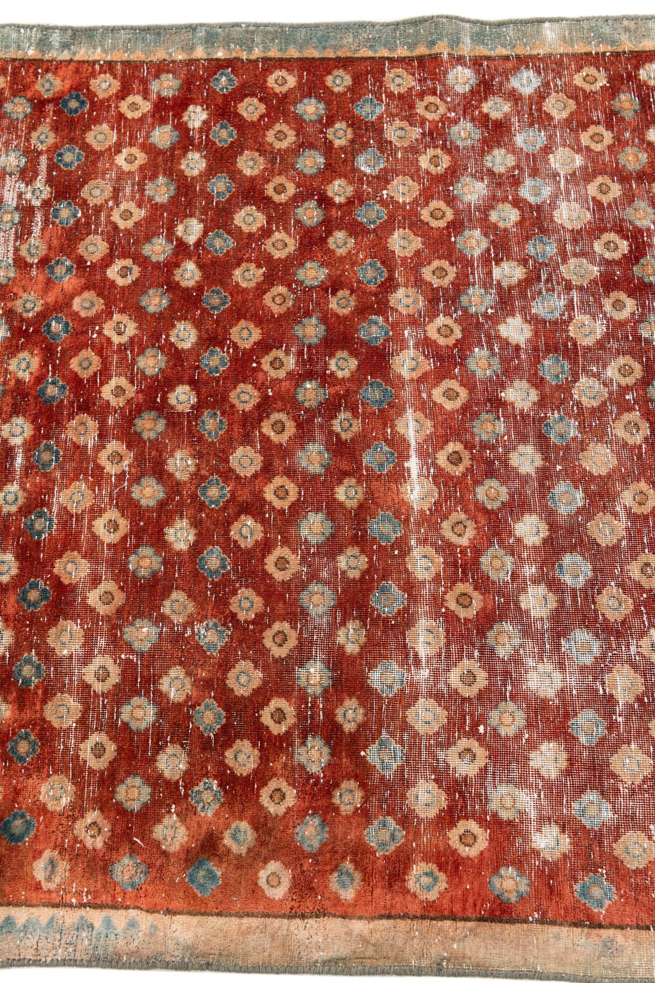 3' 4 x 9' 5 Hand Knotted Ultra Vintage Persian Wool Runner Rug