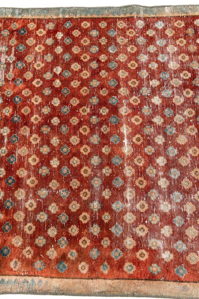 3' 4 x 9' 5 Hand Knotted Ultra Vintage Persian Wool Runner Rug