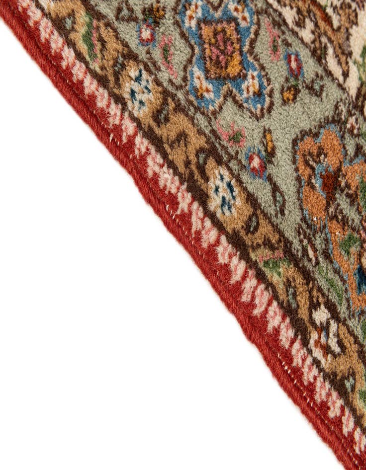 Detail image of 2' 3 x 4' 6  Hand Knotted Yazd Wool Runner Rug