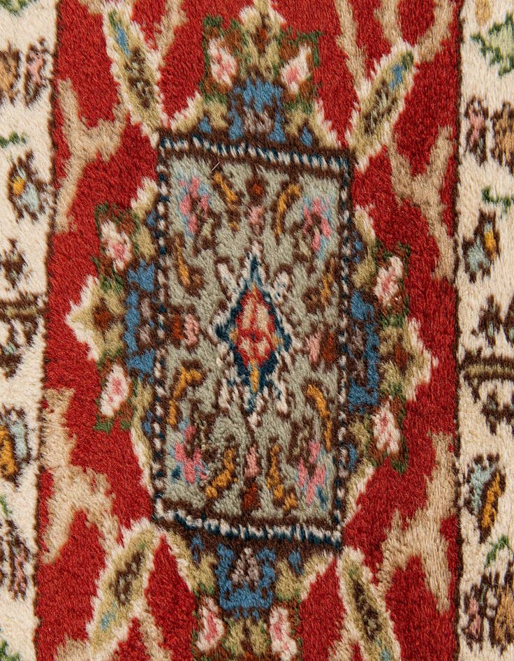 Detail image of 2' 3 x 4' 6  Hand Knotted Yazd Wool Runner Rug