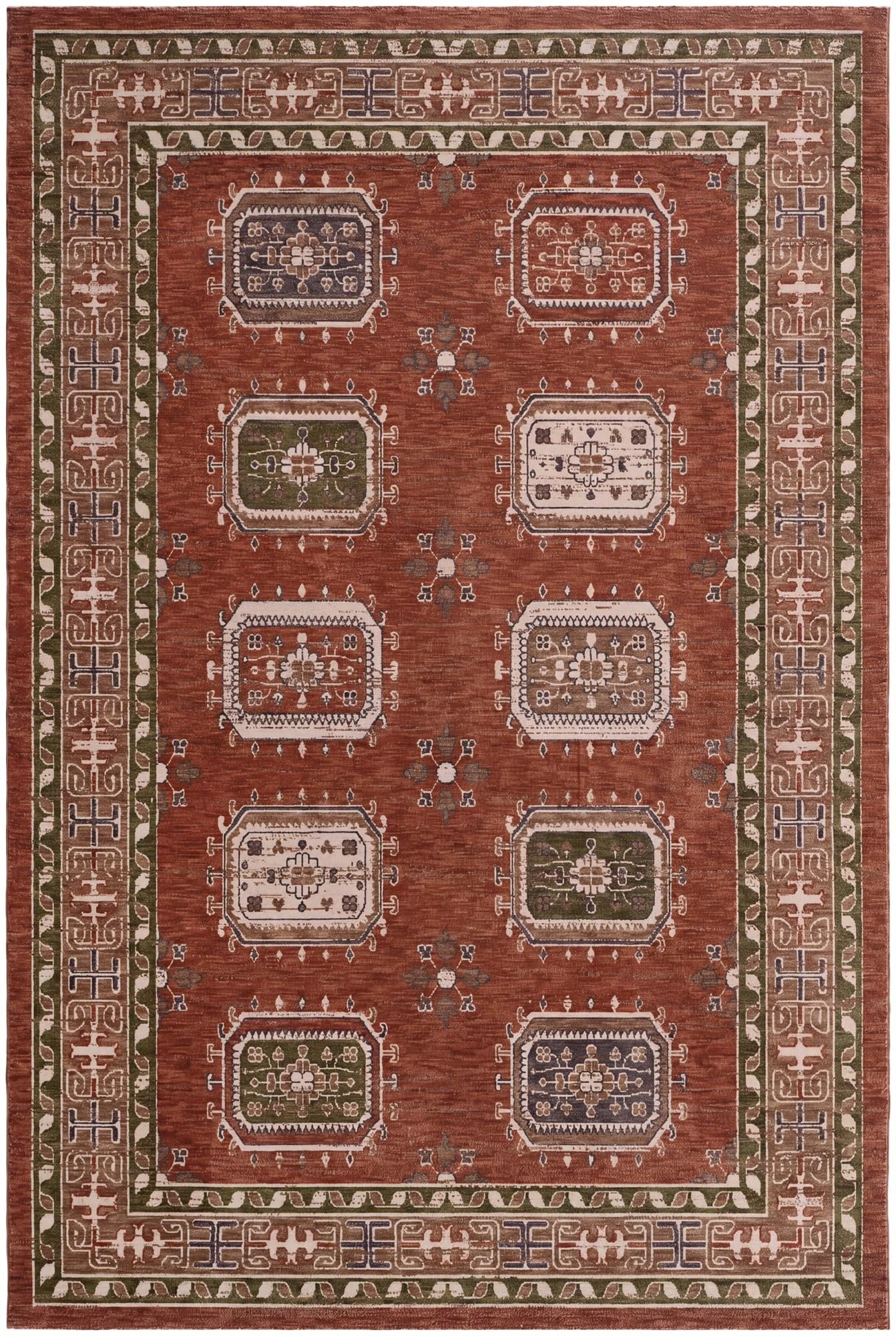 Terracotta Rust Red Grand Tradition Rug