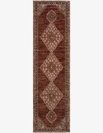 Terracotta Rust Red Grand Tradition Runner Rug
