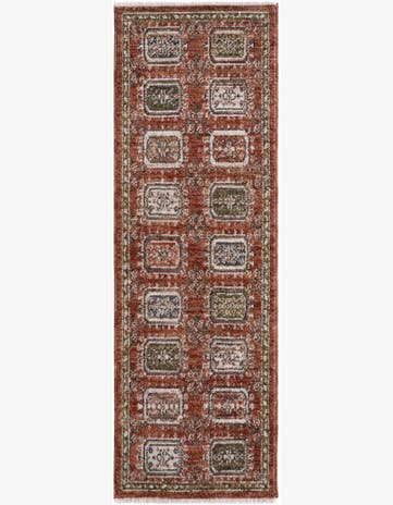 Terracotta Rust Red Grand Tradition Runner Rug