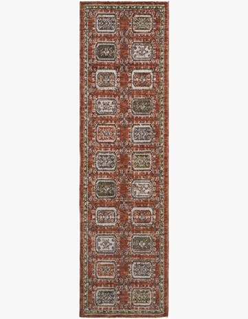 Terracotta Rust Red Grand Tradition Runner Rug