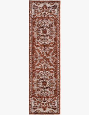 Terracotta Rust Red Grand Tradition Runner Rug