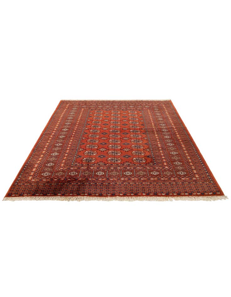 Detail image of 4' 3 x 4' 8  Hand Knotted Bokhara Wool Square Rug