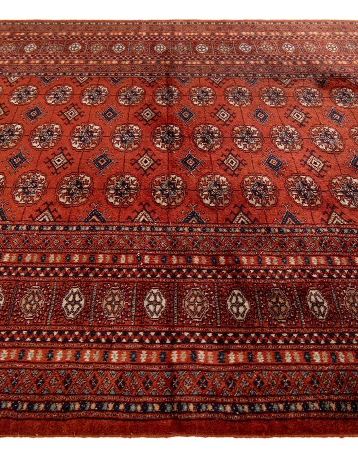 Detail image of 4' 3 x 4' 8  Hand Knotted Bokhara Wool Square Rug