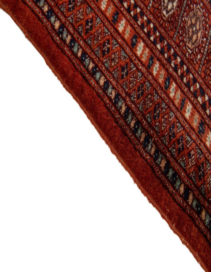 Detail image of 4' 3 x 4' 8  Hand Knotted Bokhara Wool Square Rug