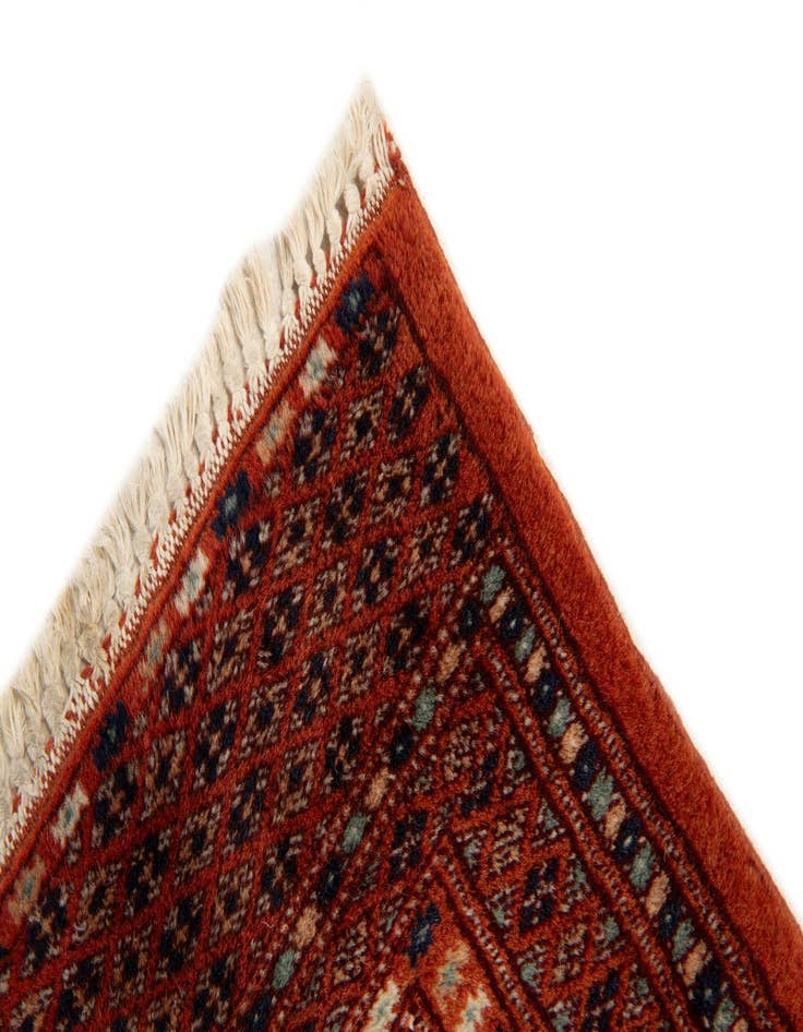 Detail image of 4' 3 x 4' 8  Hand Knotted Bokhara Wool Square Rug