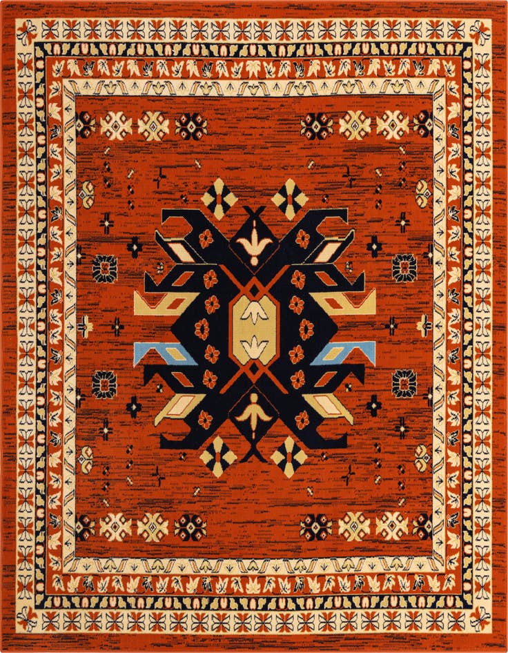 Detail image of 7' 10 x 7' 10 Heriz Design Square Rug