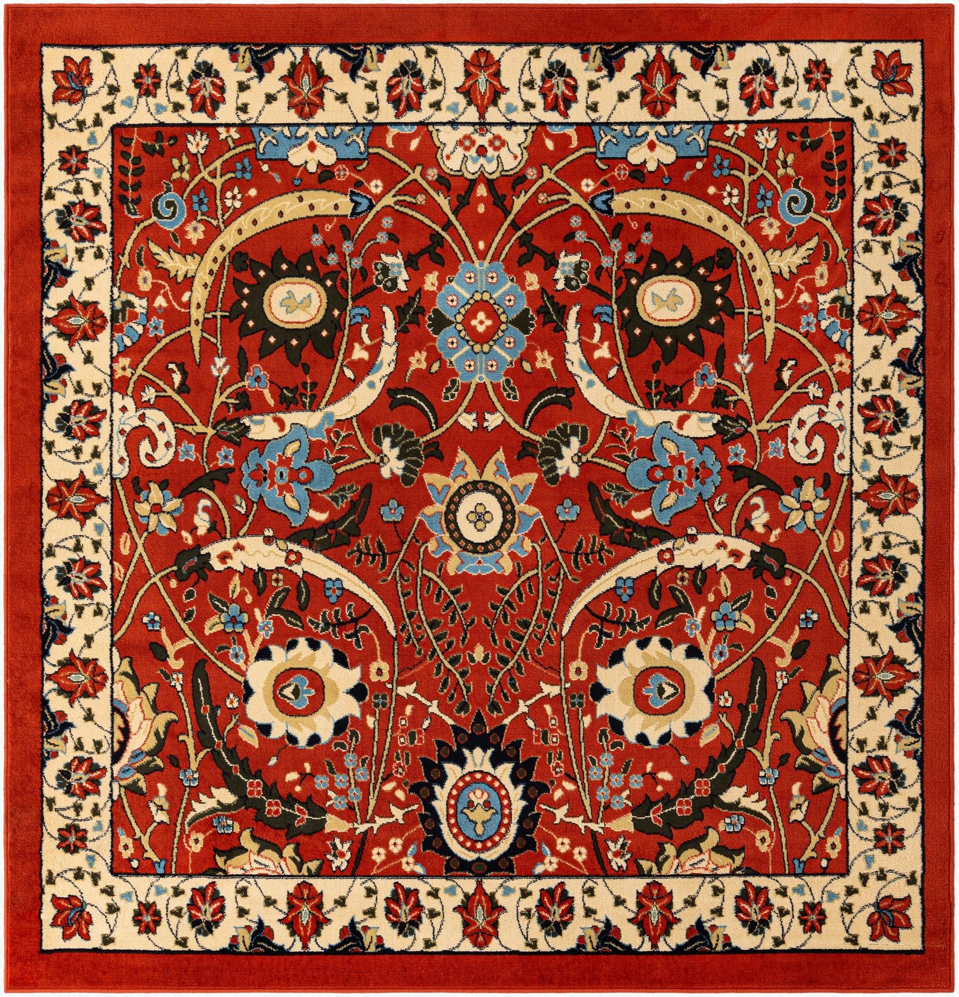 7' 10 x 7' 10 Isfahan Design Square Rug