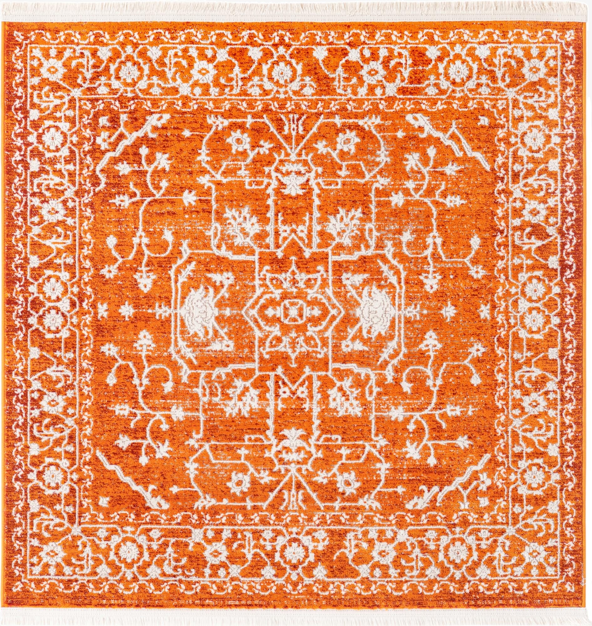 4' x 4' New Vintage Square Rug